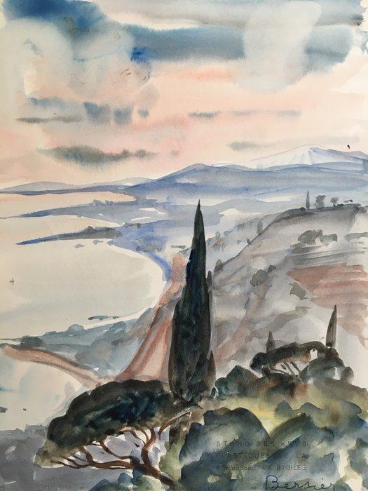 Jean-Eugène Bersier (1895-1978) - Taormine, lEtna -, Antiek en Kunst, Kunst | Schilderijen | Modern