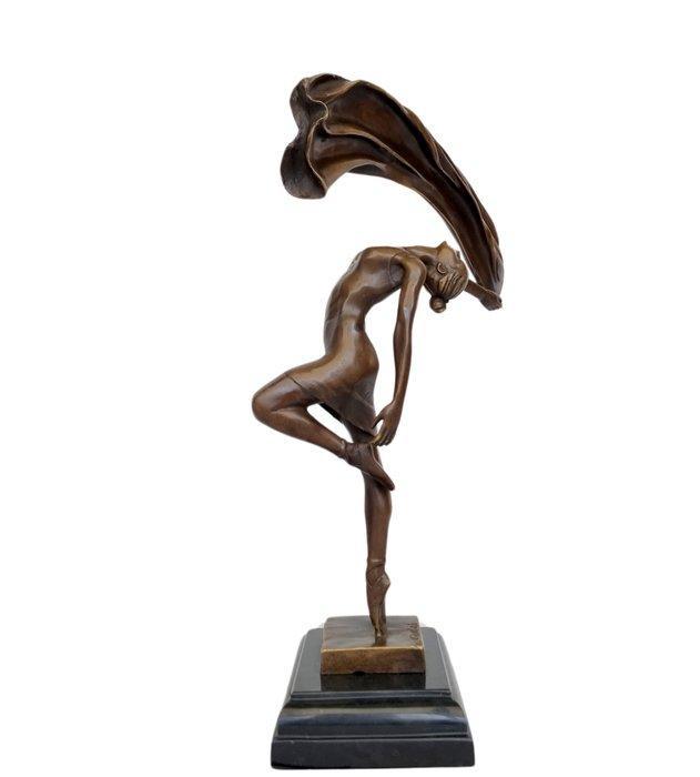 Beeldje - vivid dancer - Brons, Antiek en Kunst, Curiosa en Brocante