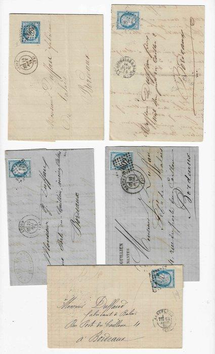 Frankrijk  - Ceres - 5 letters - waardering = 375 euro -, Timbres & Monnaies, Timbres | Europe | France