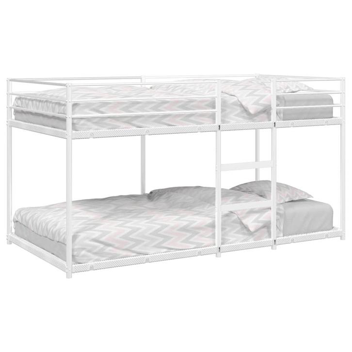 vidaXL Stapelbed zonder matras 90x190 cm staal wit, Huis en Inrichting, Slaapkamer | Bedden, Nieuw, Verzenden