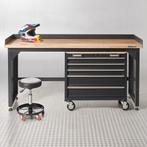 Datona Werkbank PRO met bamboe werkblad en, Doe-het-zelf en Bouw, Werkbanken, Ophalen of Verzenden, Nieuw