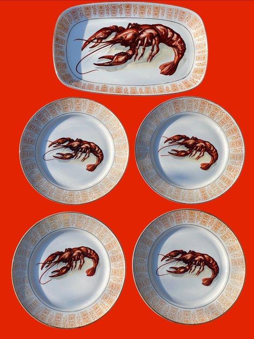 Bavaria - lobster - Tafelservies (5) - kreeft - Porselein -, Antiek en Kunst, Antiek | Meubels | Tafels