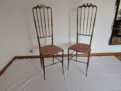 Stile Chiavari - Stoel (2) - Messing - massieve tin, Huis en Inrichting, Overige Huis en Inrichting
