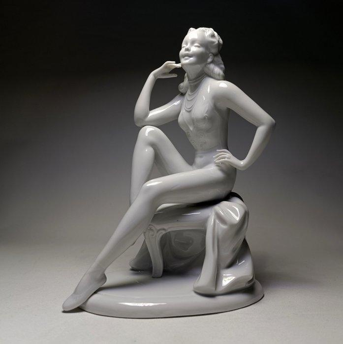 Unterweissbach - sculptuur, Revuegirl - 20.5 cm - Porselein, Antiek en Kunst, Antiek | Glaswerk en Kristal