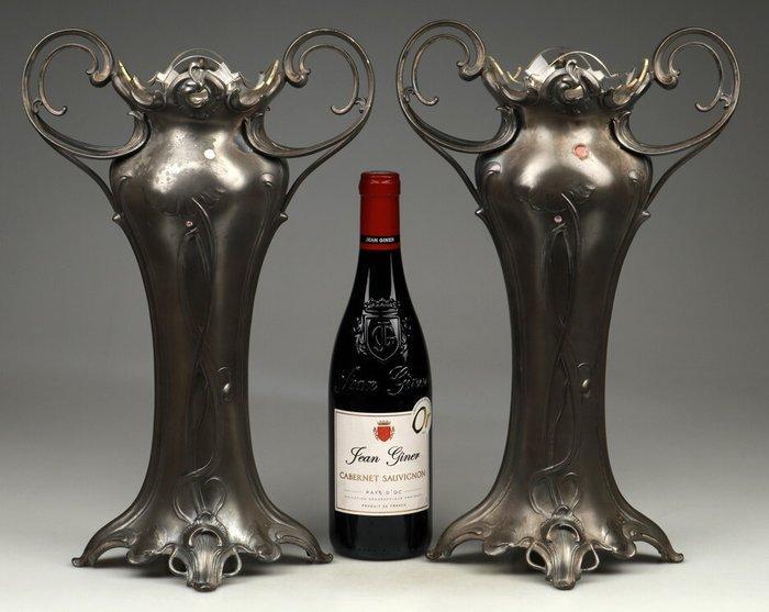 WMF - Vaas - Verzilverd - paar grote vazen, Antiek en Kunst, Kunst | Designobjecten