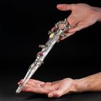 Uniek - Zilveren scepter - Lemurische kwarts van, Nieuw