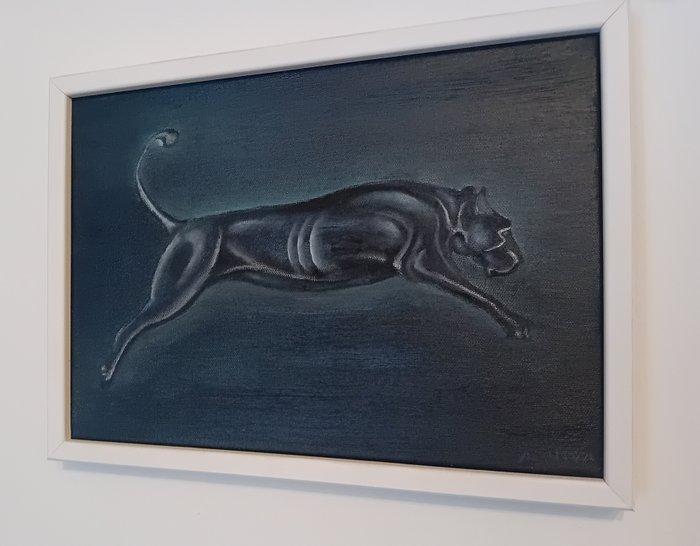 Andrea Oliva - salto nel buio, Antiquités & Art, Art | Peinture | Moderne