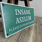 Panneau - établissement psychiatrique - Fonte, Antiquités & Art