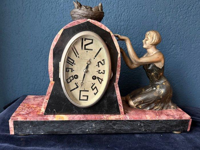 Klok - - Zamak - 1920-1930, Antiquités & Art, Antiquités | Horloges