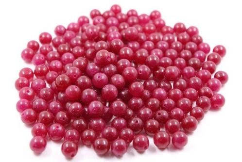 312 Ruby echt mooie handgemaakte ronde vlakken kralen - 630, Verzamelen, Mineralen en Fossielen