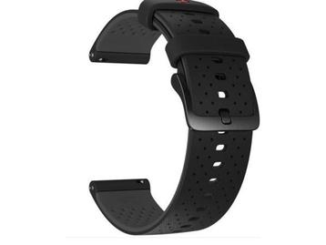 Veiling - Polar 22 mm siliconen horlogeband - zwart/grijs - beschikbaar voor biedingen