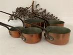 Pan (5) - Koper - Gehamerde koperen pannen, Antiek en Kunst