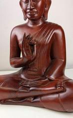 Groot standbeeld Boeddha - massief hardhout (De houtsoort