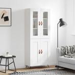 vidaXL Hoge kast 69,5x34x180 cm bewerkt hout wit, Huis en Inrichting, Verzenden, Nieuw
