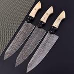 Keukenmes - Chefs knife - Kameelbeen, zwart G 10 en