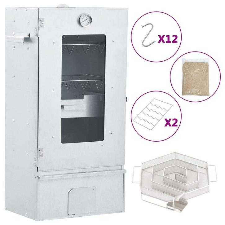 vidaXL BBQ-rookoven met koude rookgenerator gegalvaniseerd, Elektronische apparatuur, Overige elektronische apparatuur, Nieuw
