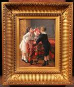 Albert Roosenboom (1848-1893) - Children around a bouquet of, Antiek en Kunst