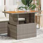 vidaXL Tuintafel 100x55x73 cm poly rattan en acaciahout, Tuin en Terras, Tuintafels, Verzenden, Nieuw
