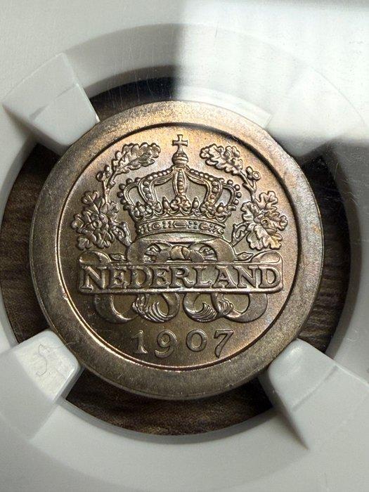Nederland. Wilhelmina. 5 Cents 1907 (Zonder minimumprijs), Postzegels en Munten, Munten | Nederland