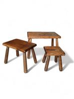 Tables gigognes - Chêne - Trois petites tables dappoint