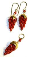 Koraal - Zilver - Oorbellen, Antiek en Kunst