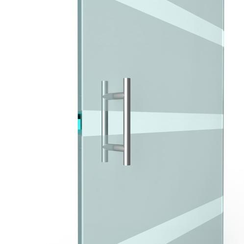 T-greep voor glazen deur ø 25mm - L: 300x200mm - RVS, Bricolage & Construction, Fenêtres & Moustiquaires, Envoi