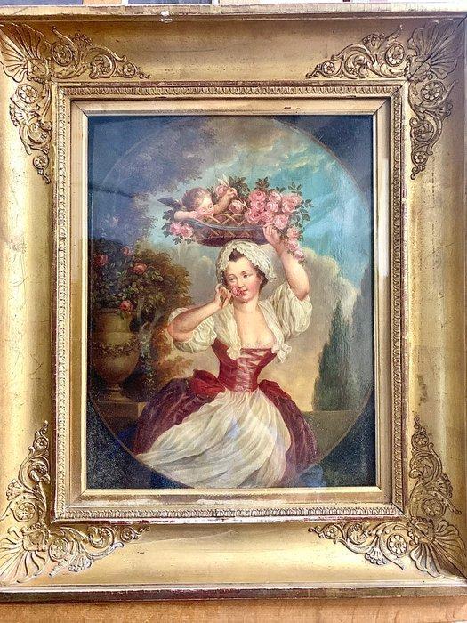 Franse school (XIX) - Allegoria della primavera, Antiek en Kunst, Kunst | Schilderijen | Klassiek