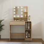 vidaXL Kaptafel met LED-verlichting 86,5x35x136 cm sonoma, Huis en Inrichting, Tafelonderdelen, Verzenden, Nieuw