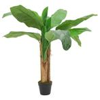 vidaXL Kunstplant bananenboom 9 bladeren 120 cm groen, Verzenden