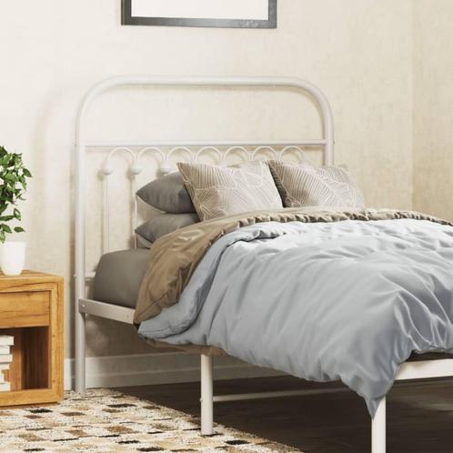 vidaXL TÃªte de lit mÃ©tal blanc 90 cm, Maison & Meubles, Chambre à coucher | Lits, Neuf, Envoi