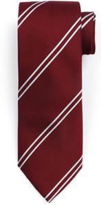 Suitable Stropdas Zijde Double Stripe Bordeaux maat  Heren, Kleding | Heren, Stropdassen, Verzenden, Nieuw, Rood, Suitable