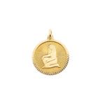 Gouden sterrenbeeld hanger; Maagd (zodiac sign, Virgo), Handtassen en Accessoires, Bedels, Ophalen of Verzenden, Gebruikt, Goud