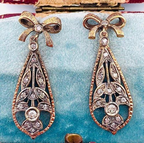 Zonder Minimumprijs - Oorbellen - 9 kt. Roségoud, Zilver, Handtassen en Accessoires, Oorbellen