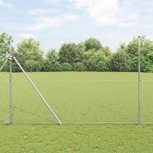 vidaXL Hexagon Fencing 1.6x25 m Gegalvaniseerd Staal, Tuin en Terras, Tuinhekken en Hekwerk, Nieuw, Verzenden