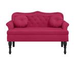 Wijnrood fluwelen bankje | Retour Deal | 55% Korting, Huis en Inrichting, Verzenden, Minder dan 75 cm, Stof, Nieuw