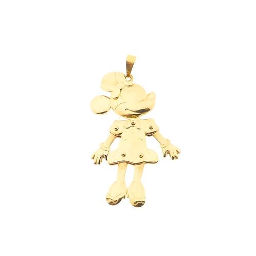 Gouden Disney hanger; Mini Mouse (kettinghanger), Handtassen en Accessoires, Bedels, Gebruikt, Overige merken, Goud, Ophalen of Verzenden