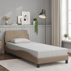 vidaXL Bedframe Dover kunstleer cappuccinokleurig 90x200, Verzenden, Nieuw