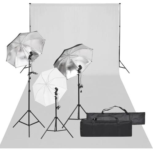 vidaXL Fotostudioset met verlichtingsset en achtergrond, Audio, Tv en Foto, Fotografie | Fotostudio en Toebehoren, Nieuw, Verzenden