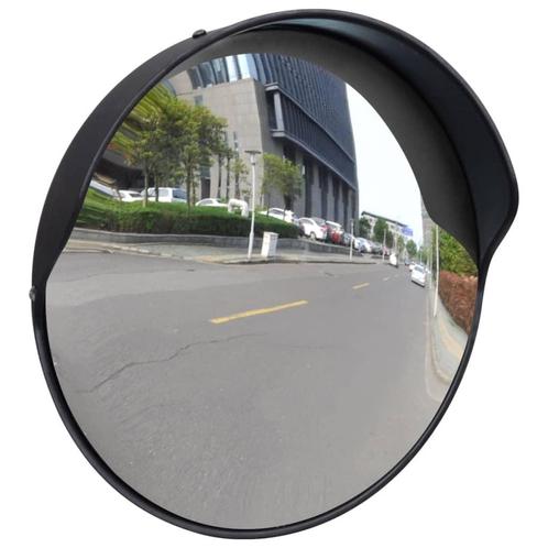 vidaXL Verkeersspiegel voor buiten 30 cm PC-kunststof zwart, Huis en Inrichting, Woonaccessoires | Wanddecoraties, Nieuw, Verzenden