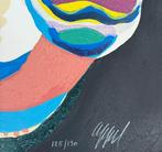 Karel Appel (1921-2006) - Écuyère en or 18 carats (Circus, Antiek en Kunst