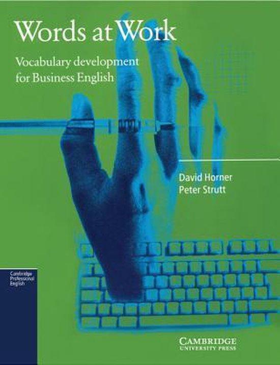 Words at Work - Vocabulary Development for Business English, Livres, Langue | Anglais, Envoi