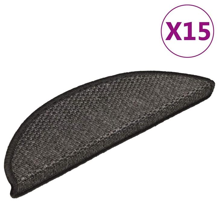 vidaXL Trapmatten zelfklevend 15st sisal-look 56x17x3cm, Doe-het-zelf en Bouw, Ladders en Trappen, Nieuw, Verzenden
