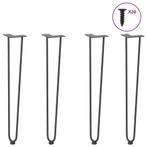 vidaXL Haarnadelpoten voor console tafel 4 st 72 cm massief, Huis en Inrichting, Verzenden, Nieuw