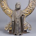 Jizo Bodhisattva Statue with Flame Motif Mirror Holder –