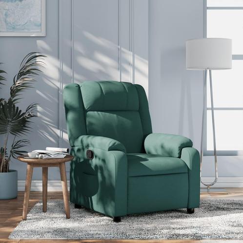 vidaXL Fauteuil verstelbaar stof donkergroen, Huis en Inrichting, Fauteuils, Nieuw, Verzenden