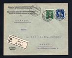 Zwitserland 1918 - Dienstzegels op aangetekende brief -, Postzegels en Munten, Gestempeld