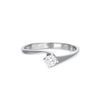 Ring - 18 karaat Witgoud - 0.16ct. tw. Diamant (Natuurlijk), Nieuw