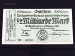 1 Bankbiljet Deutsche Reich 500.000.000 Mark 1923, Ophalen