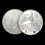 Allemagne. Silver 2x 10 Deutsche Mark Coins (31g) 1972/1989, Timbres & Monnaies