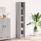 vidaXL Kledingkast 30x50x200 cm bewerkt hout grijs sonoma, Huis en Inrichting, Kasten | Kleerkasten, Verzenden, Nieuw